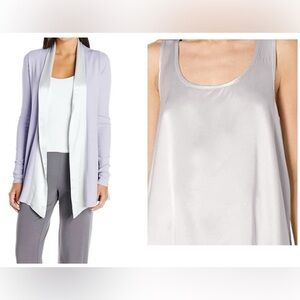 PJ Harlow knit wrap and matching tank top Size Medium Lavender color New